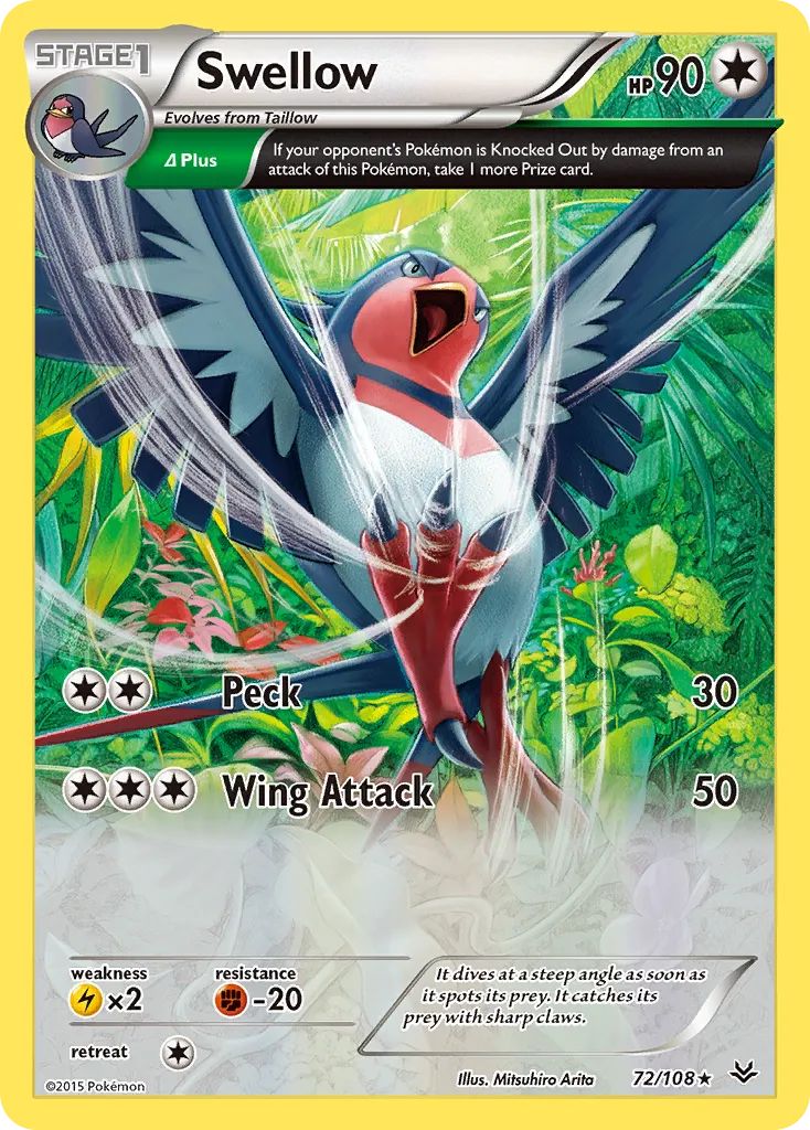 2015 Roaring Skies Swellow #071/108 Rare card image