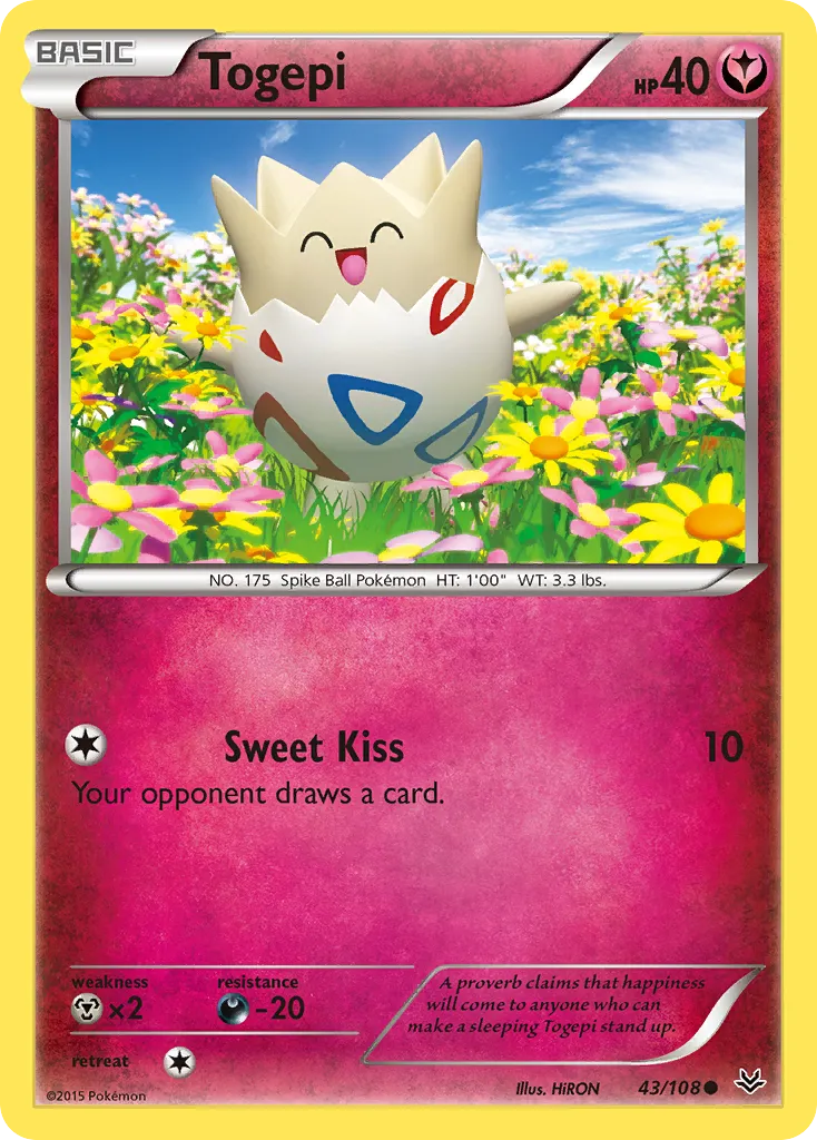 2015 Roaring Skies Togepi #043/108 Common card image