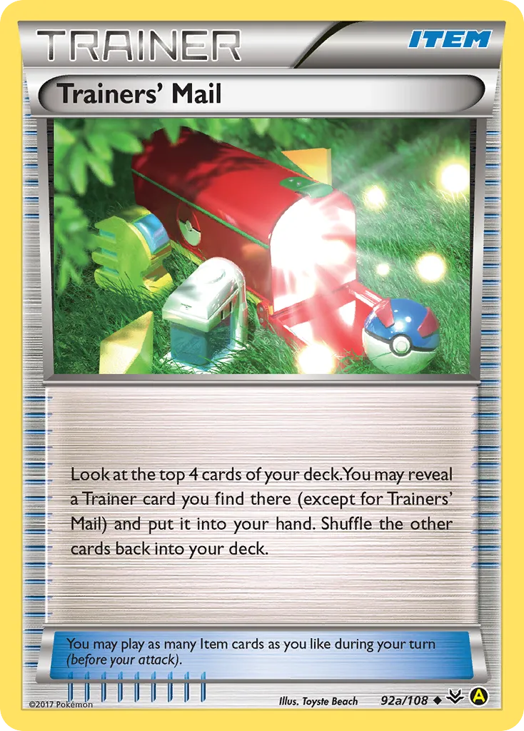 2015 Roaring Skies Trainers' Mail #092A/108 Uncommon card image