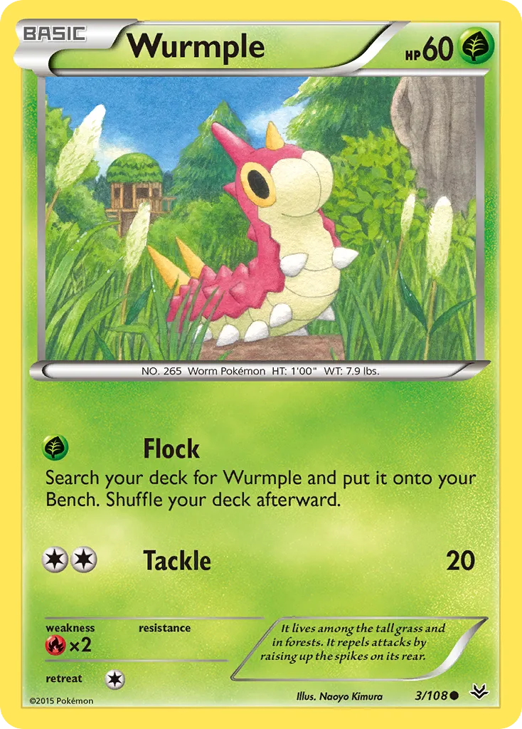 2015 Roaring Skies Wurmple #003/108 Common card image