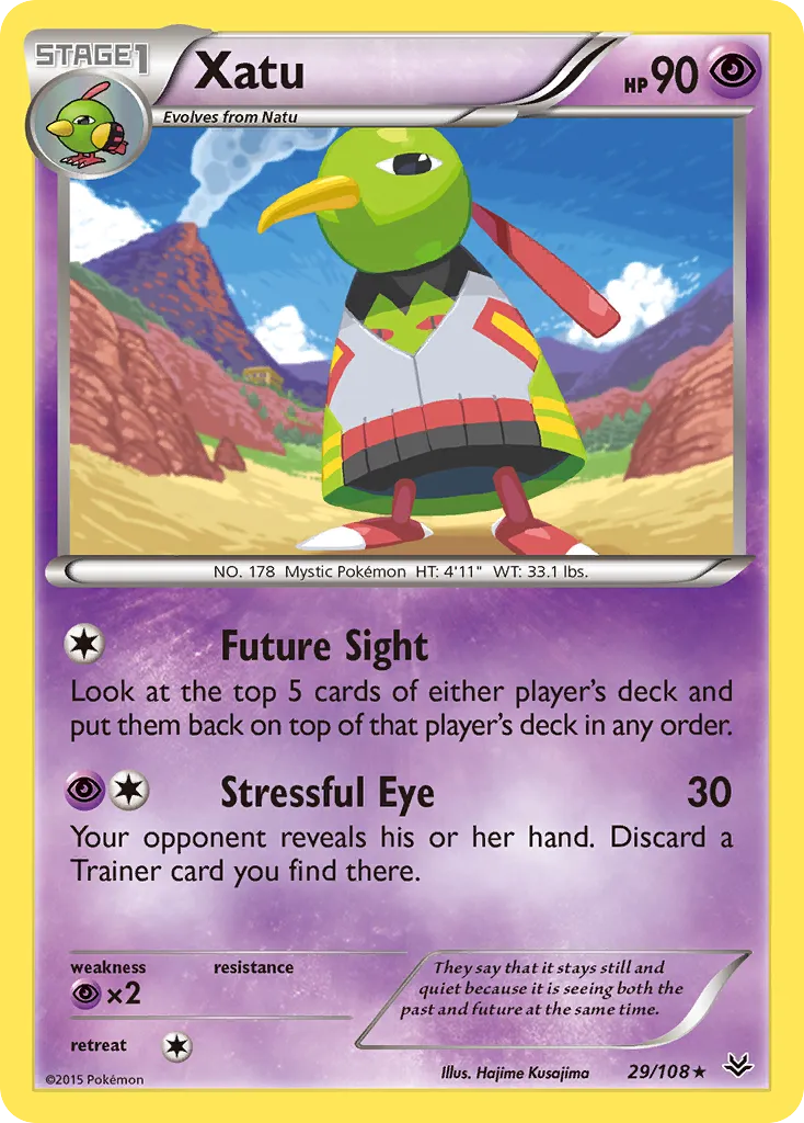 2015 Roaring Skies Xatu #029/108 Rare card image