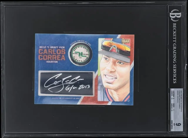 2015 The BAR Cut Autograph Barrel Knob Carlos Correa #TBCCH02 card image