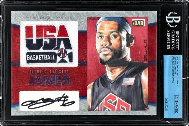 2015 The Bar Cut Autographs Olympic Artistry LeBron James #TB-LBJUSA01 card image