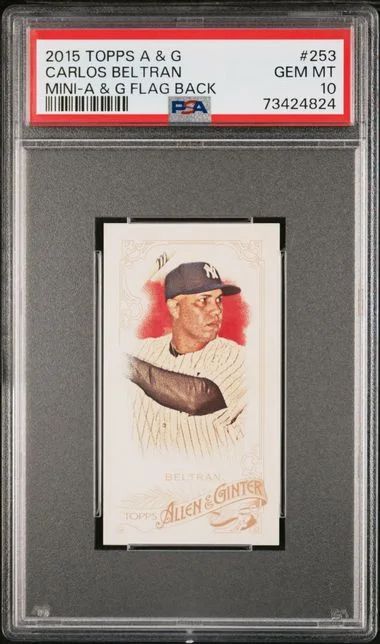 2015 Topps Allen & Ginter Carlos Beltran, A & G Flag Back Mini #253 card image