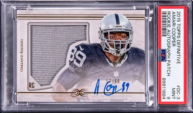 2015 Topps Amari Cooper Definitive Autograph Patch #DC-3 card image