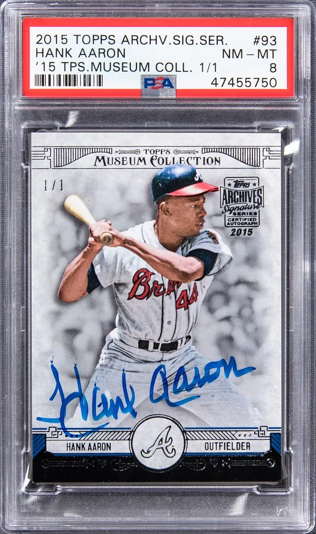 2015 Topps Archives Signature Series Hank Aaron 15 Topps Museum Collection #93 card image