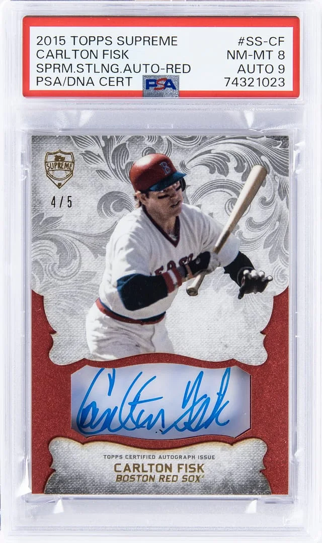 2015 Topps Carlton Fisk Supreme Stylings Autograph Red #SS-CF card image