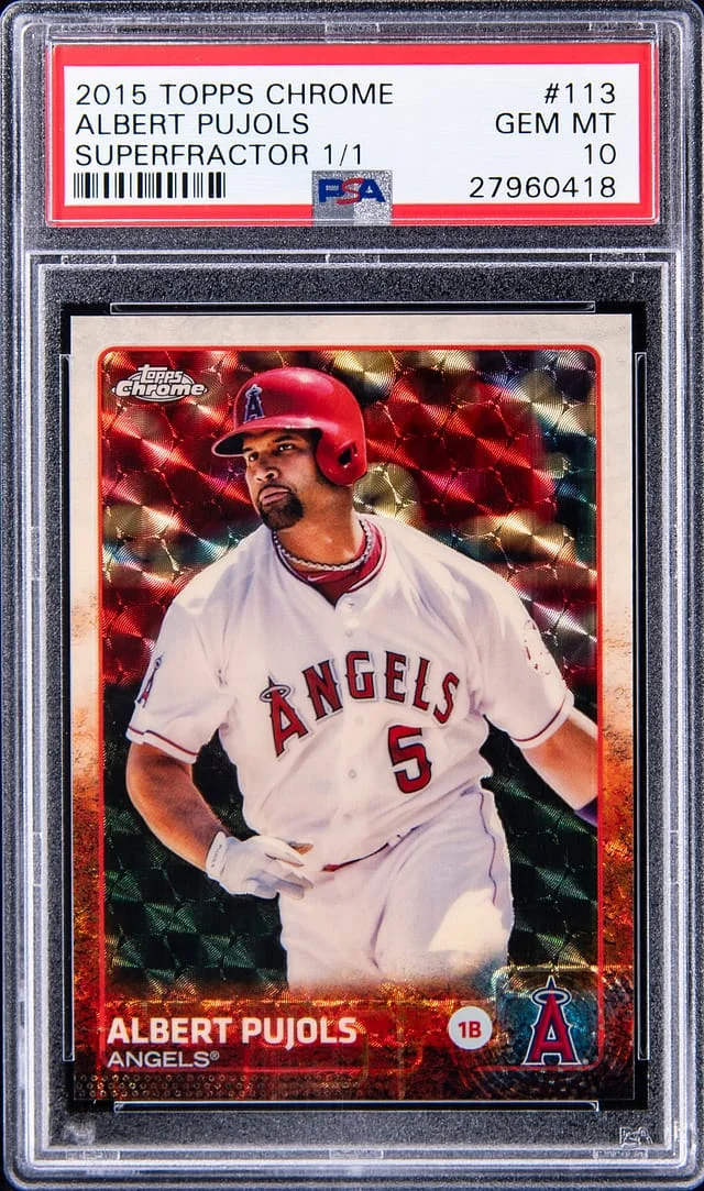 2015 Topps Chrome Albert Pujols SuperFractor #113 card image