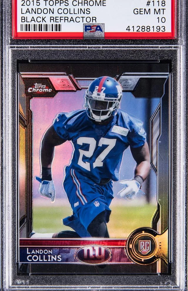2015 Topps Chrome Black Landon Collins Refractor #118 card image