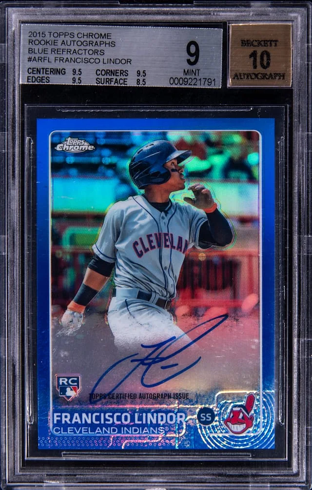 2015 Topps Chrome Francisco Lindor Autograph Superfractor #ARFL card image