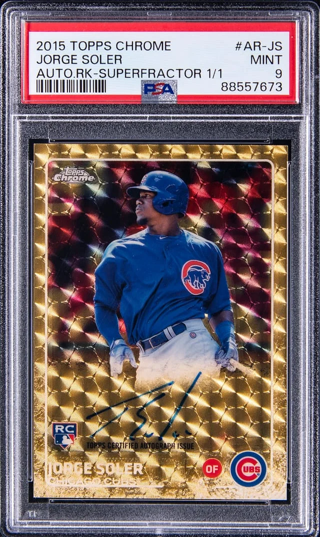 2015 Topps Chrome Jorge Soler Autograph Rookies SuperFractor #AR-JS card image