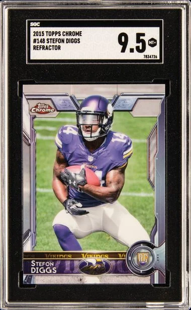 2015 Topps Chrome Stefon Diggs Refractor #148 card image