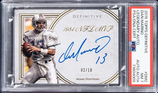 2015 Topps Dan Marino Definitive Collection Legendary Autograph #LAC-DM2 card image