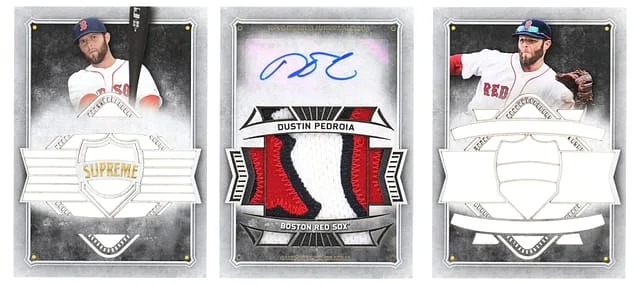 2015 Topps Dustin Pedroia Supreme Scope Autograph Relic #SSAR-DP card image