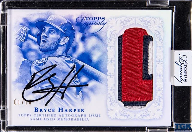 2015 Topps Dynasty Bryce Harper Autograph Relic #AP-BH3 card image