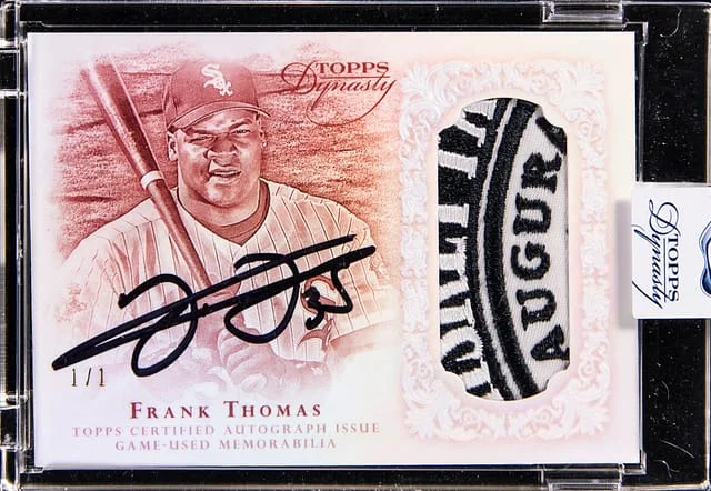 2015 Topps Dynasty Frank Thomas Autographed Patches Sepia #AP-FT2 card image