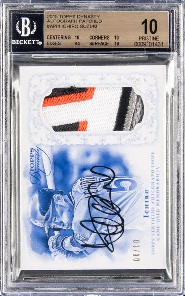 2015 Topps Dynasty Ichiro Suzuki Autograph Patches #Api4 card image