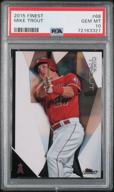 2015 Topps Finest Mike Trout Refractor #68 card image