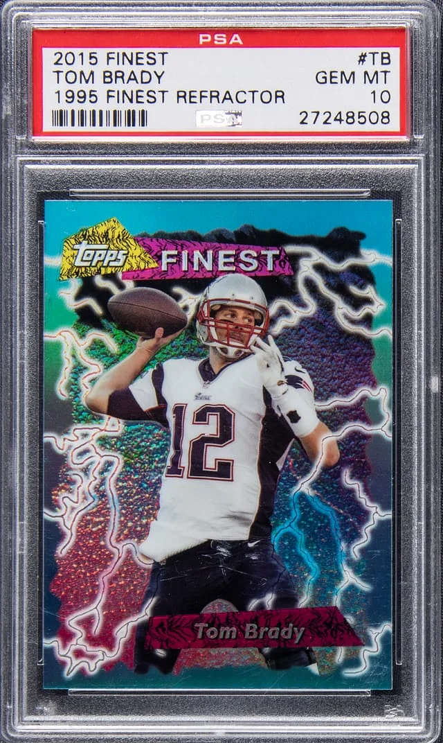 2015 Topps Finest Tom Brady 1995 Finest Refractor #TB card image
