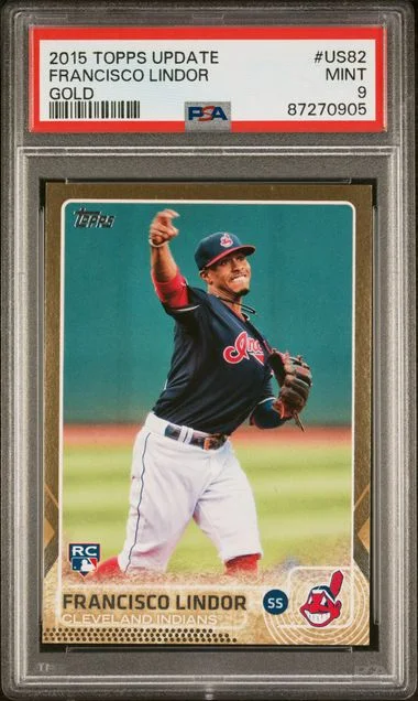 2015 Topps Francisco Lindor Gold #US82 card image