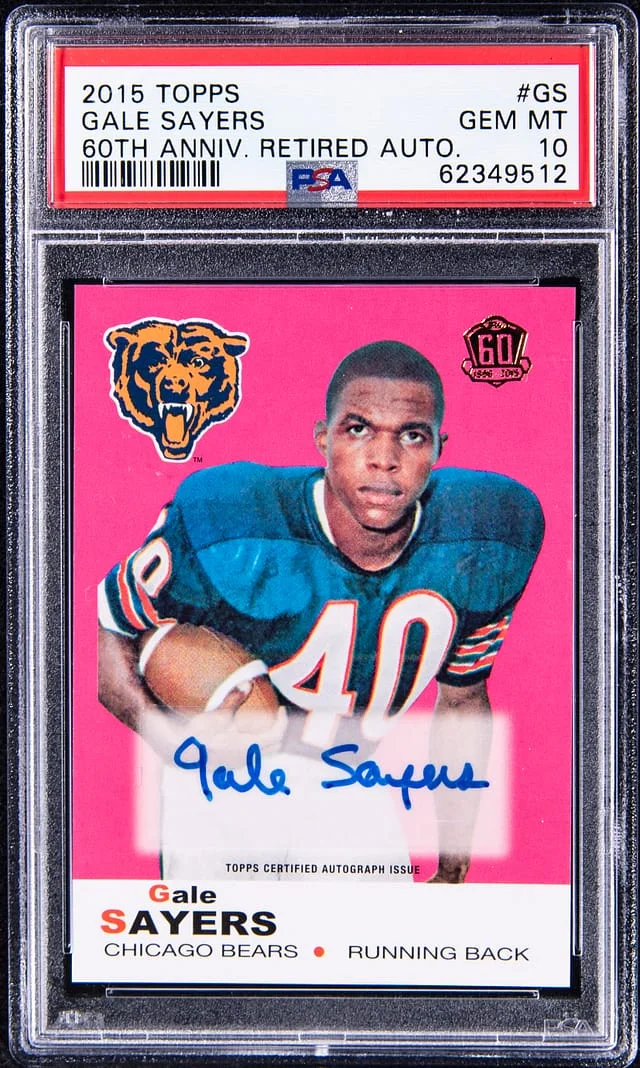 2015 Topps Gale Sayers 60th Anniversary Retired Autograph #T60RA-GS card image