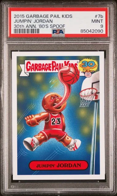 2015 Topps Garbage Pail Kids Jumpin' Jordan 30Th Anniversary '80's Spoof #7B card image