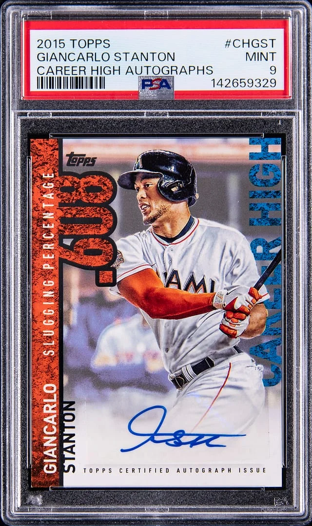 2015 Topps Giancarlo Stanton Career High Autographs #CH-GST card image