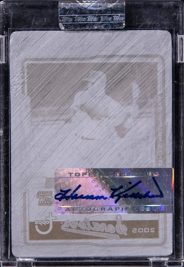 2015 Topps Harmon Killebrew Retired Signature Edition Black Printing Plate #TA-HK card image
