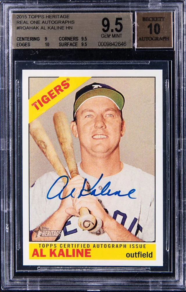 2015 Topps Heritage Real One Al Kaline Autograph #ROAH-AK card image