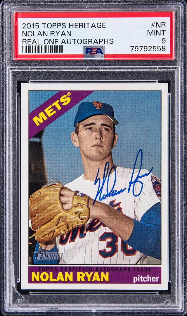 2015 Topps Heritage Real One Nolan Ryan Autograph #NR card image