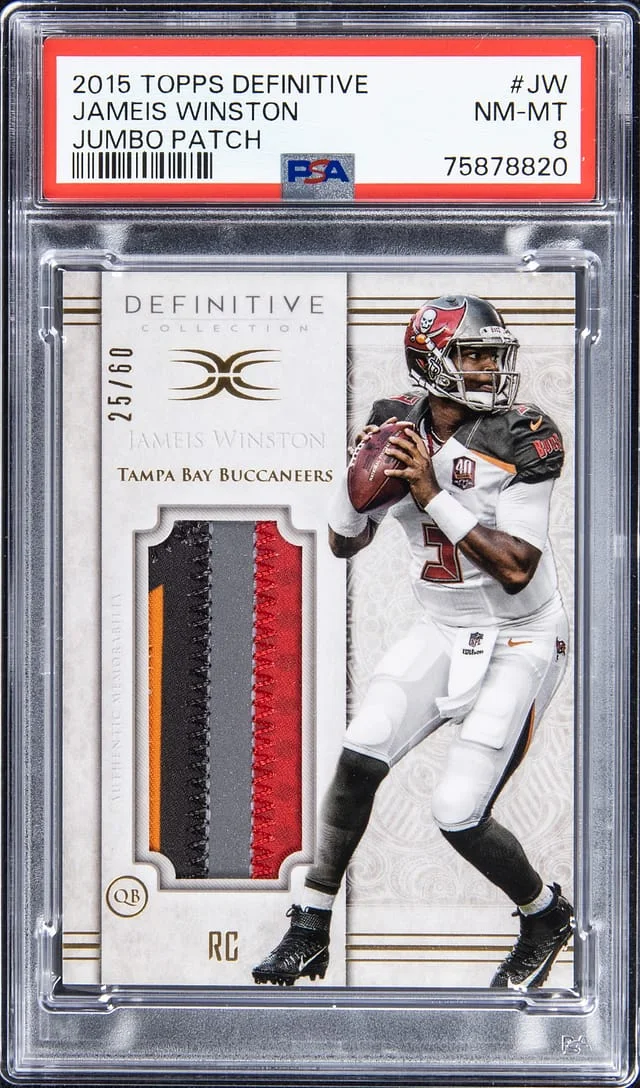 2015 Topps Jameis Winston Definitive Jumbo Patch #JW card image