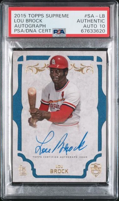 2015 Topps Lou Brock Supreme Autograph #SA-LB card image