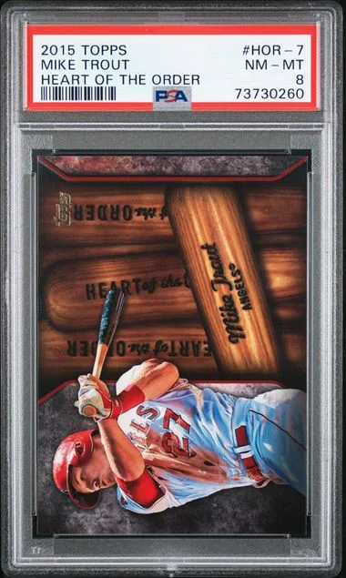 2015 Topps Mike Trout Heart Of The Order #HOR-7 card image