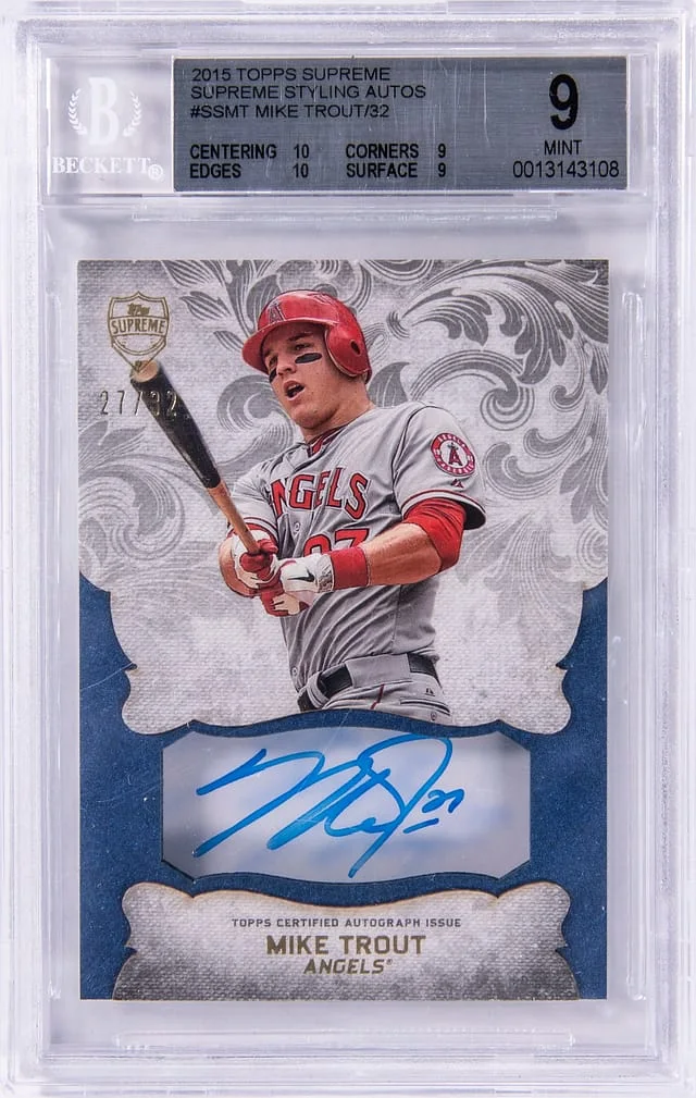 2015 Topps Mike Trout Supreme Styling Autos #SS-MT card image