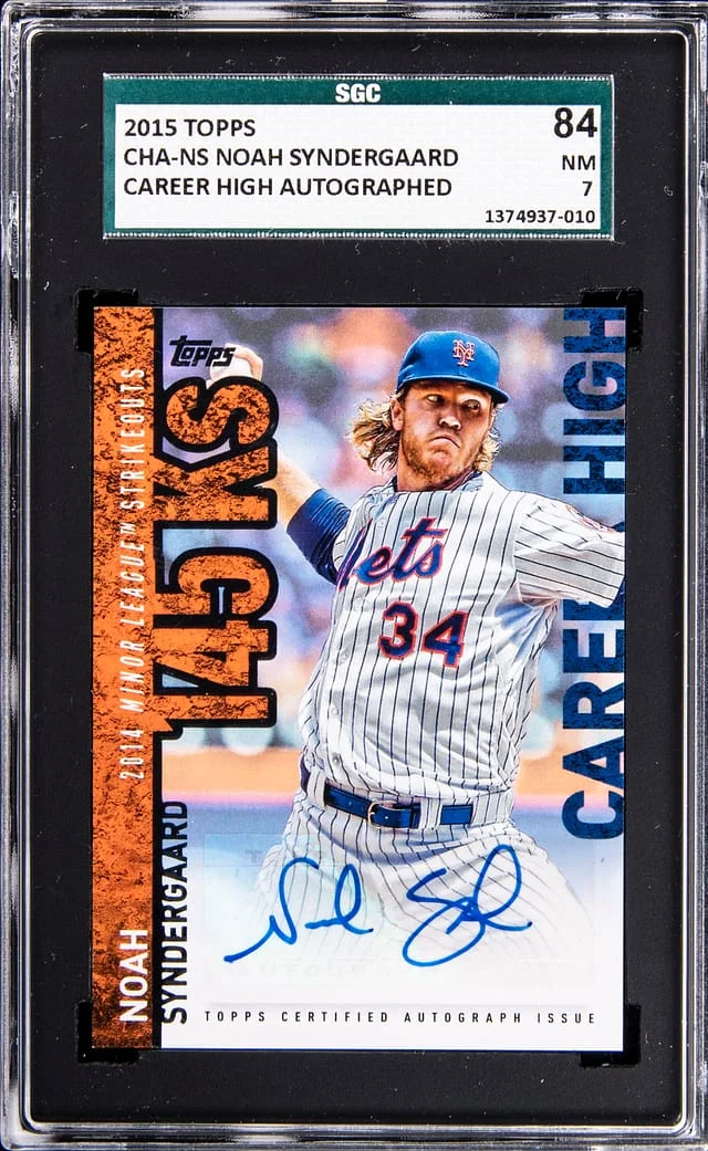 2015 Topps Noah Syndergaard Career High Autograph #CHA-NS card image