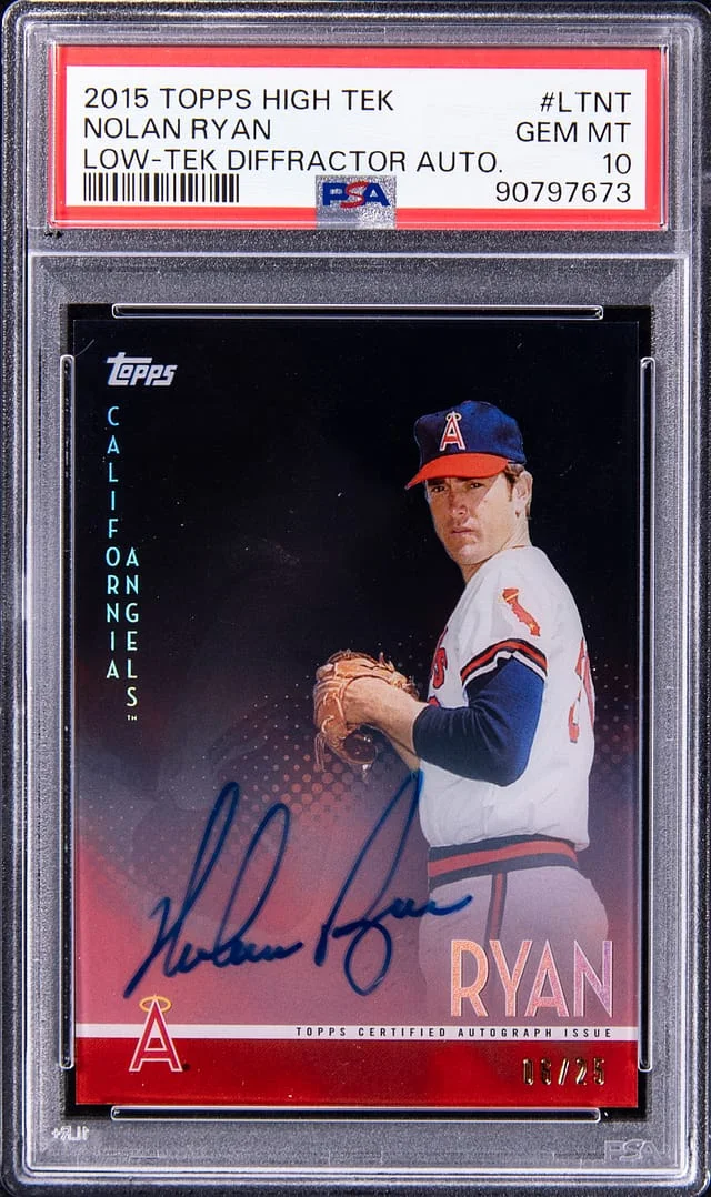 2015 Topps Nolan Ryan High Tek Low Tek Diffractor Autograph #LT-NT card image