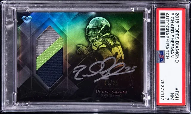 2015 Topps Richard Sherman Diamond Autograph Patch #RSH card image