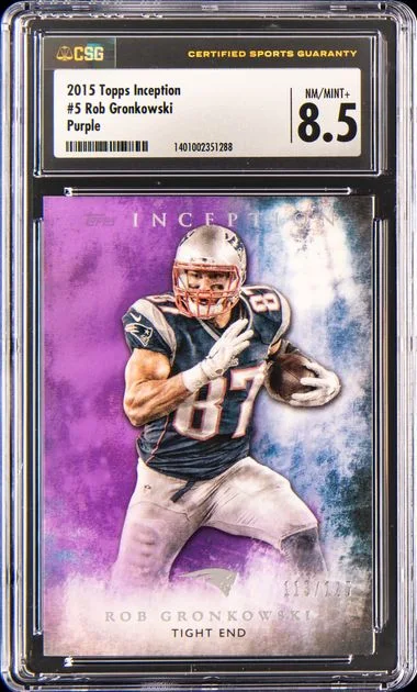 2015 Topps Rob Gronkowski Inception Purple #5 card image