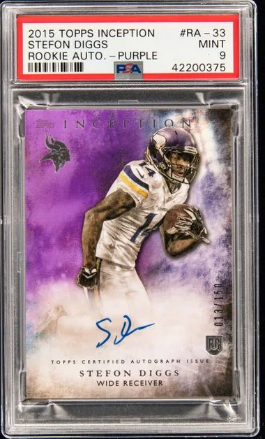 2015 Topps Stefon Diggs Inception Autographs Purple #RA-33 card image