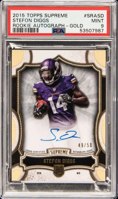 2015 Topps Stefon Diggs Supreme Autograph Gold #SRA-SD card image