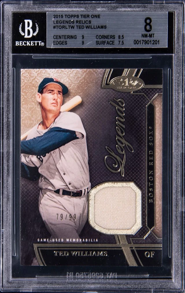 2015 Topps Ted Williams Tier One Legends Relics #TORL-TW card image