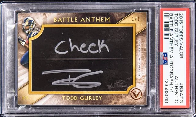 2015 Topps Todd Gurley Valor Battle Anthem Autograph #BAA-TG card image