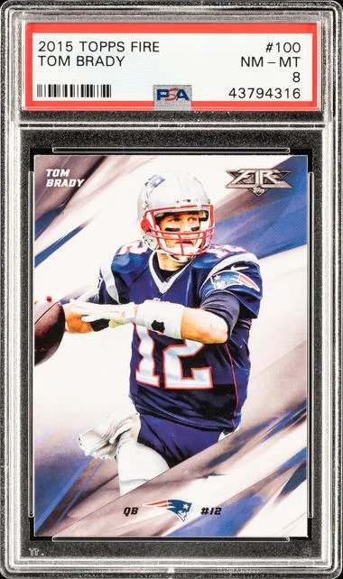 2015 Topps Tom Brady Fire #100 card image
