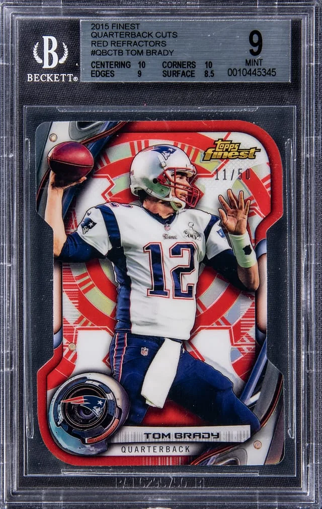 2015 Topps Tom Brady Die Cut Quarterback Cuts #QBC-TB card image