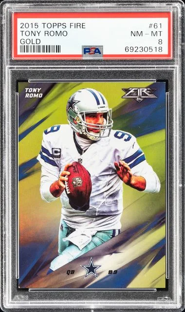 2015 Topps Tony Romo Fire Gold #61 card image