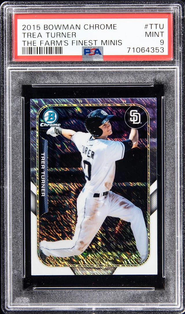 2015 Topps Trea Turner Bowman Chrome The Farm's Finest Minis #FFM-TTU card image