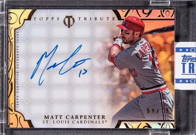 2015 Topps Tribute #TA–MC Matt Carpenter #no-number card image