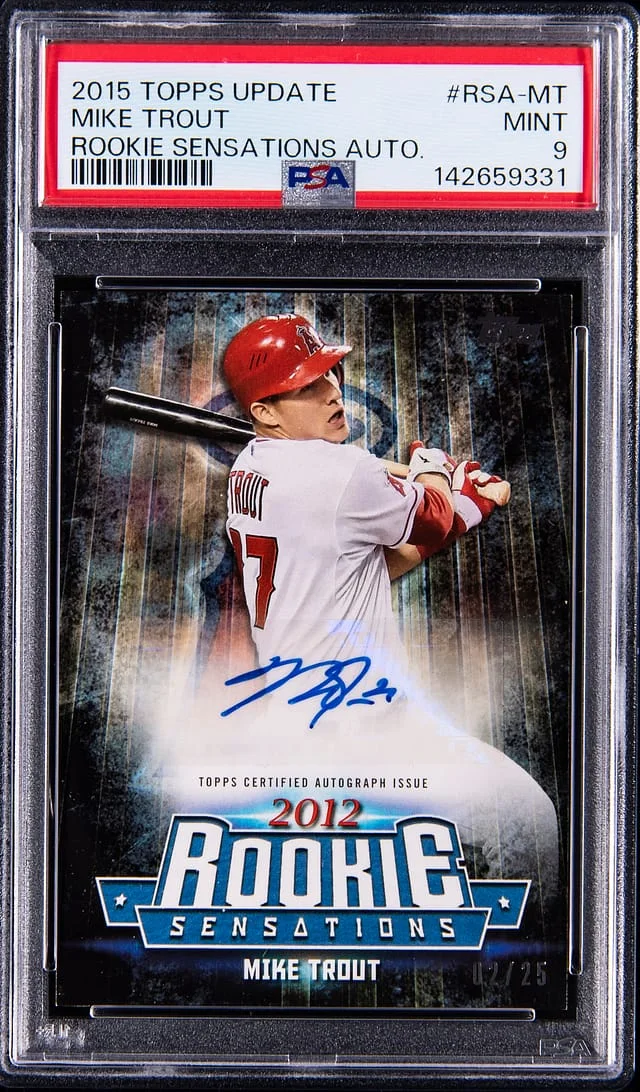 2015 Topps Update Mike Trout Sensations Autograph #RSA-MT card image