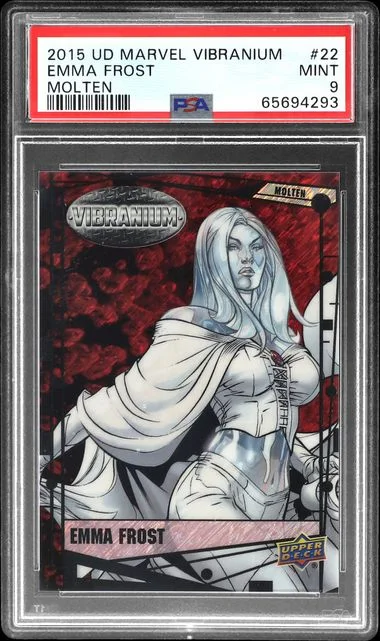 2015 Upper Deck Emma Frost Marvel Vibranium Molten #22 card image