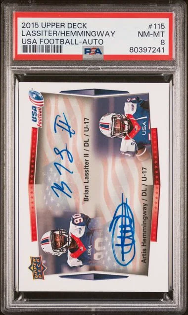 2015 Upper Deck USA Football Artis Hemmingway/Brian Lassiter II Autograph #115 card image